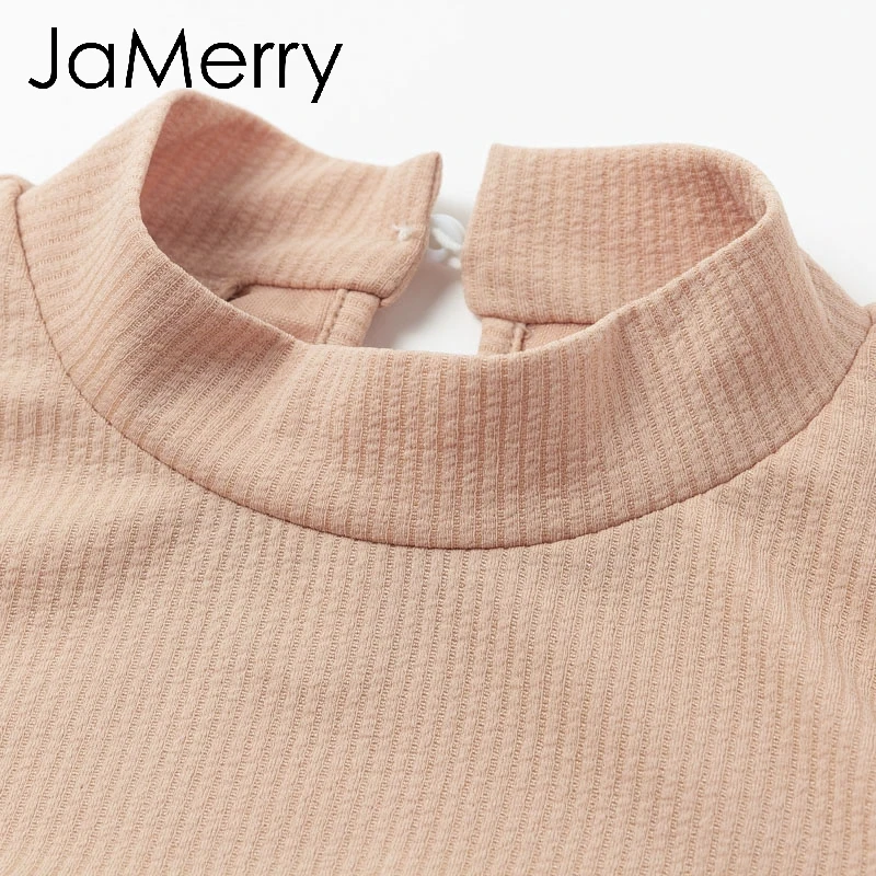 JaMerry, винтажное, водолазка, шикарное, женское, короткое платье, элегантное, с оборками, рукав-фонарик, женское, зимнее платье, повседневные, осенние платья