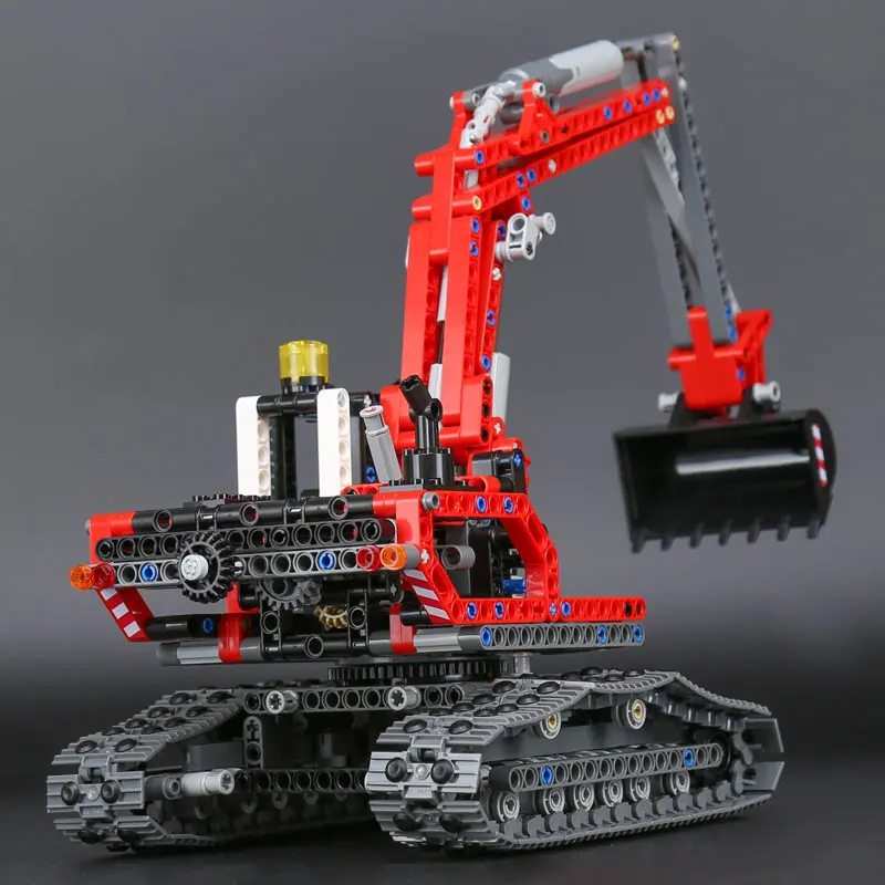 20025 Technic красный инженерный экскаватор набор совместим с 8294 строительными