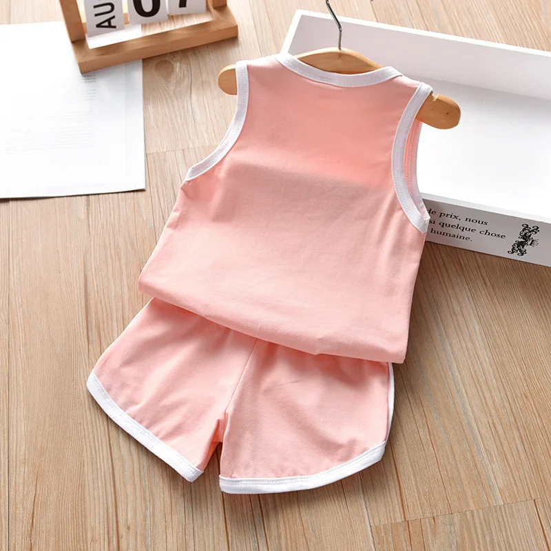 VearDoller/Детские комплекты Летний милый жилет с короткими рукавами и рисунком +