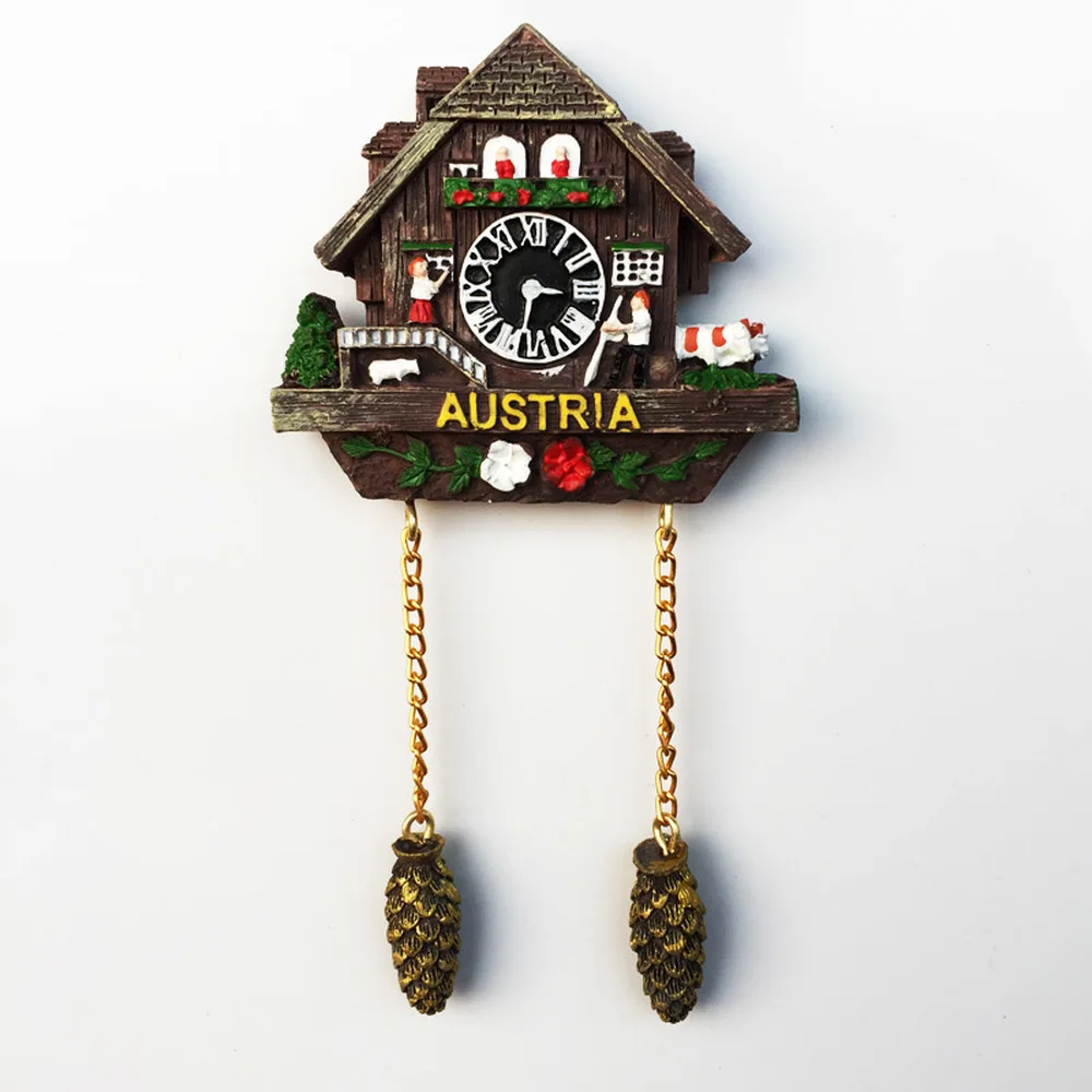 Часы кукушки BABELEMI Австрия дорожный сувенир магнит на холодильник в форме