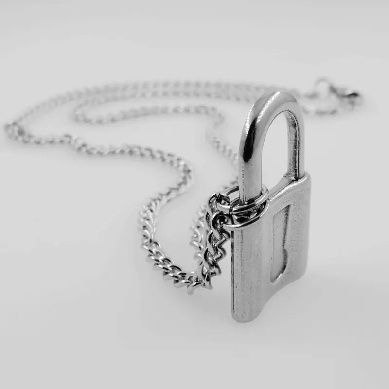 Новый дизайн мужское ожерелье с замком кулоном из нержавеющей стали висячим