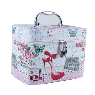 High heels 3pc 3 шт. корейский набор косметики для макияжа женский косметичка профессиональная печать портативная косметичка маникюрные Чехлы органайзер для путешествий - Цвет: High heels 3pc