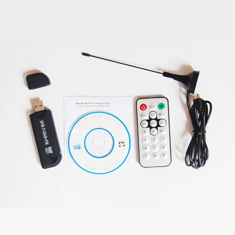 Цифровой USB 2 0 FM + DAB DVB T SDR Dongle Придерживайтесь цифровой ТВ TunerRTL2832U R820T Поддержка
