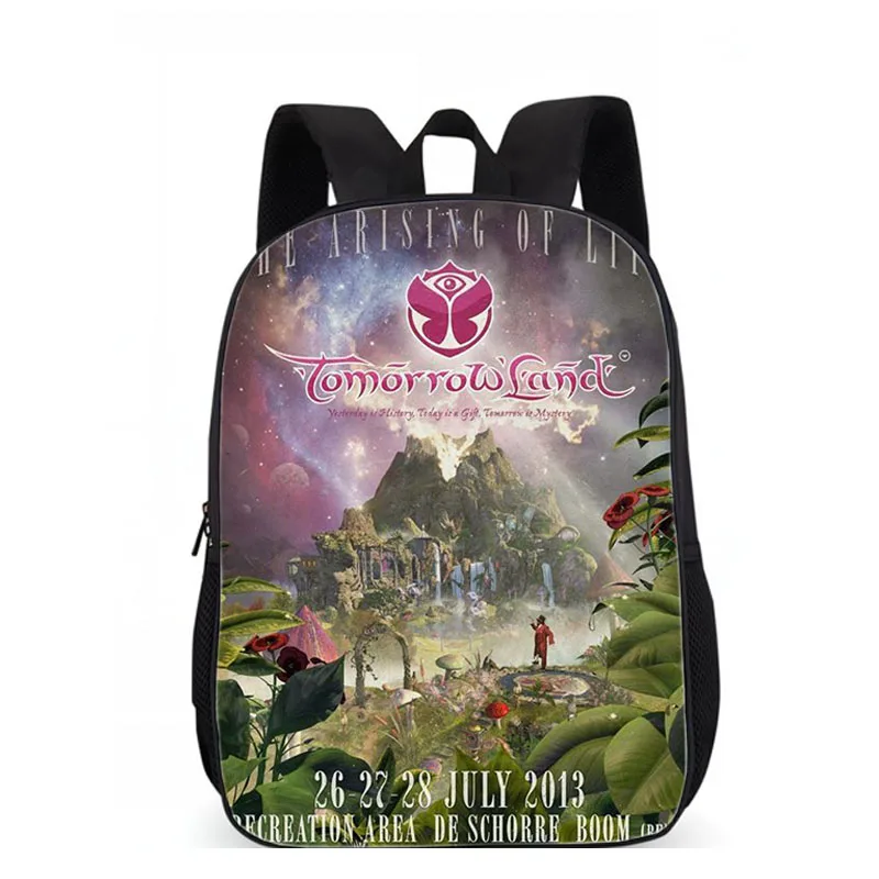 big1 LUOBIWANG Tomorrowland рюкзак с музыкальным принтом для подростков мальчиков и девочек Mochila детский школьный рюкзак с 3D принтом Студенческая Книга сумка - Цвет: big1