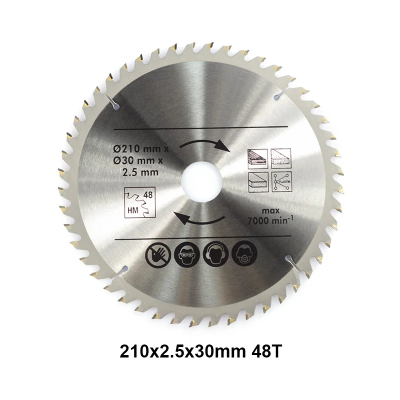 XCAN 3 шт. 210 мм TCT пильный диск Набор 24 T/48 T/60 T Мультифункциональный деревянный режущий диск циркулярная пила по дереву лезвие