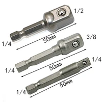 chrome vanadium steel socket adapter set hex shank 14 38 12 extension drill bits bar set power tools tf003