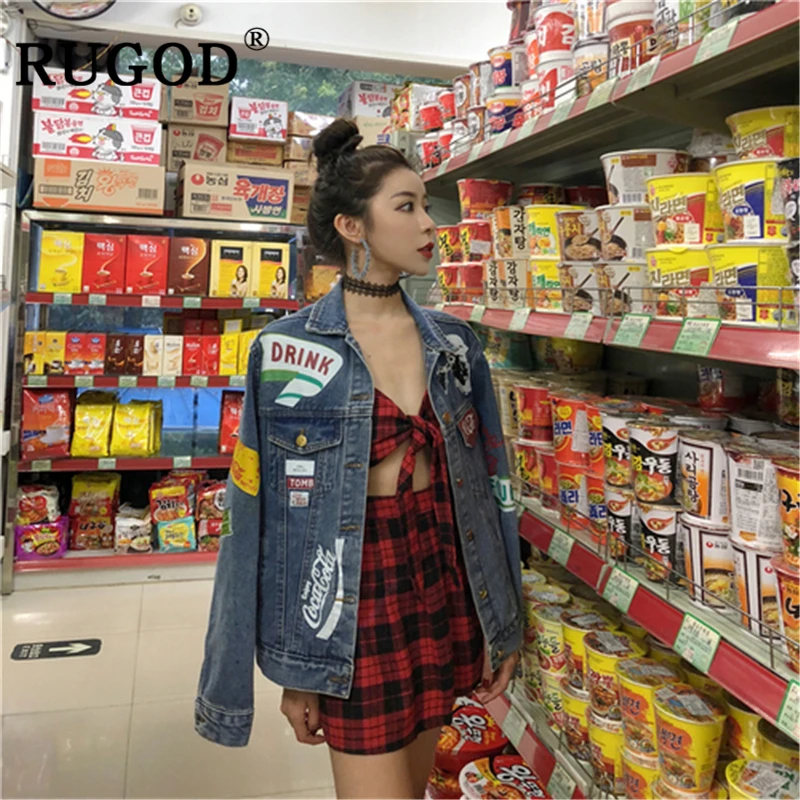 Женский комплект с юбкой RUGOD из 2 предметов в клетку топ на шнуровке большим