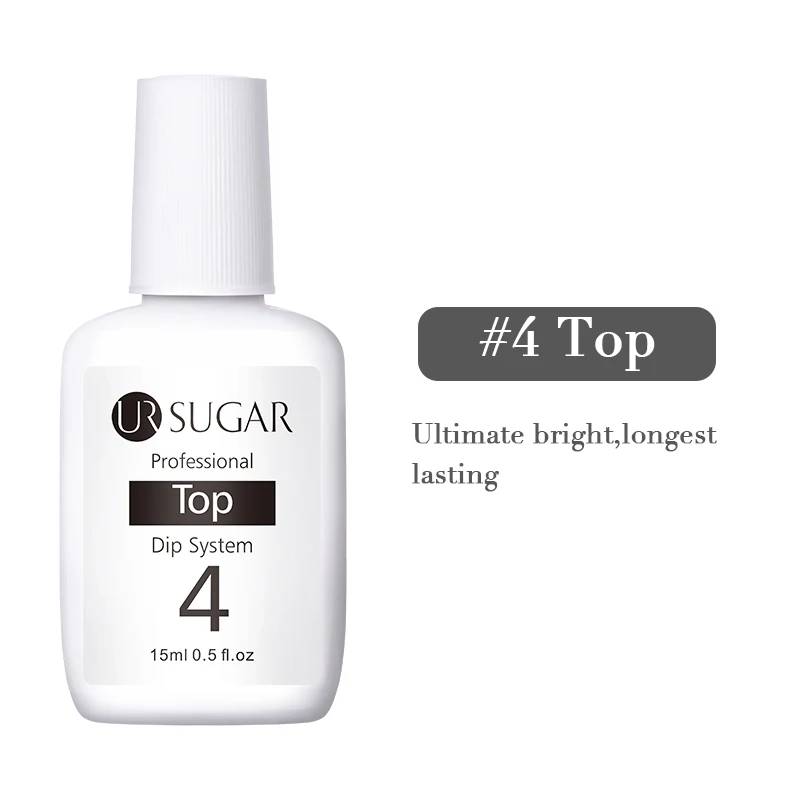 4 Top Ur Sugar 30 г погружение французская пудра Блеск Dip без лампы лечение градиентная База Топ активатор жидкость Дизайн ногтей украшения - Цвет: 4 Top