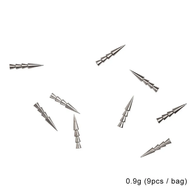 0.9g Вольфрамовая свинцовая вставка, свинцовая грузила для ногтей, мягкие приманки, вставные грузики Neko Rig, вольфрамовая ложная приманка для ногтей - Цвет: 0.9g