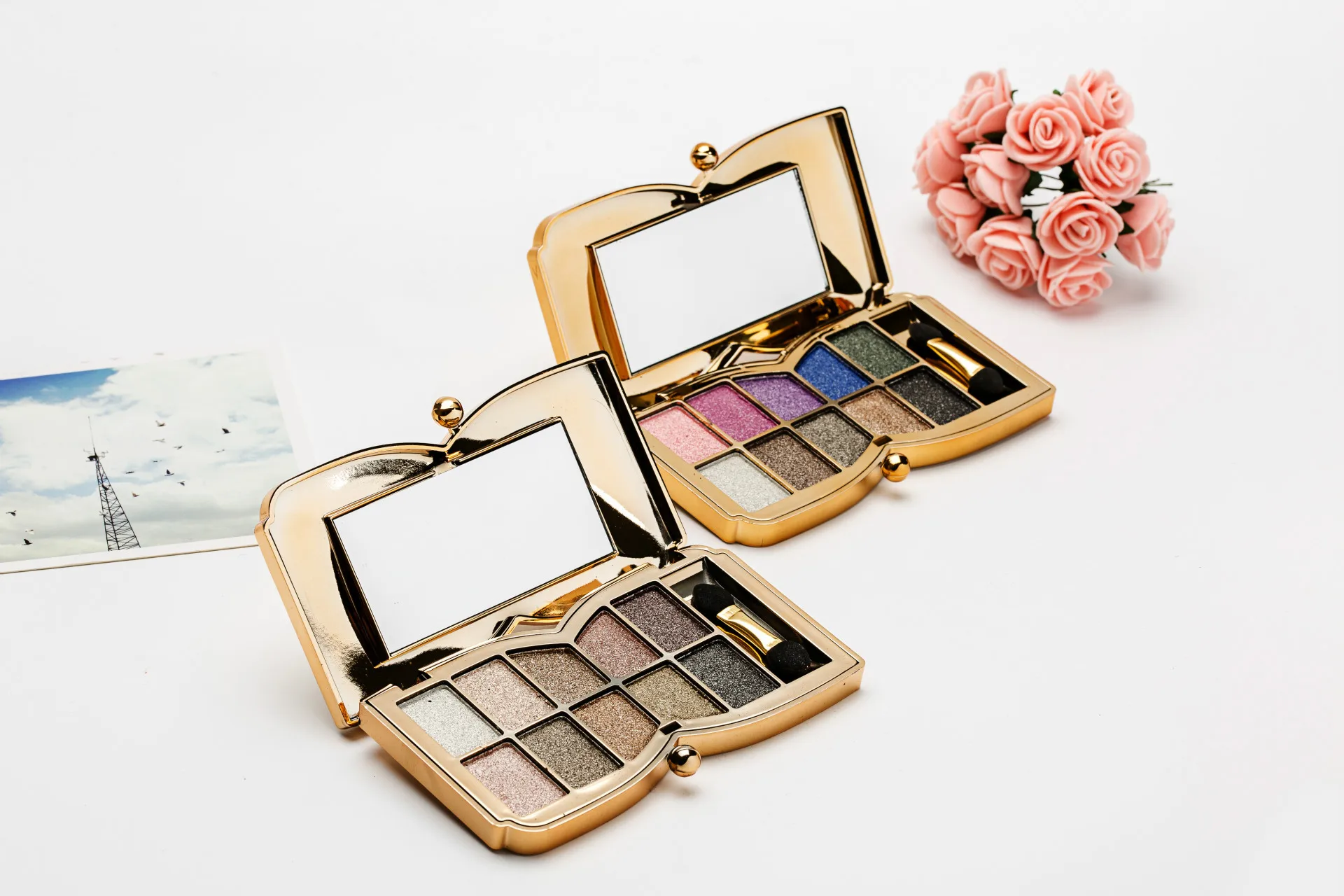 10 видов цветов Тени для век Палитра бриллианты Цвет земли яркий телесный