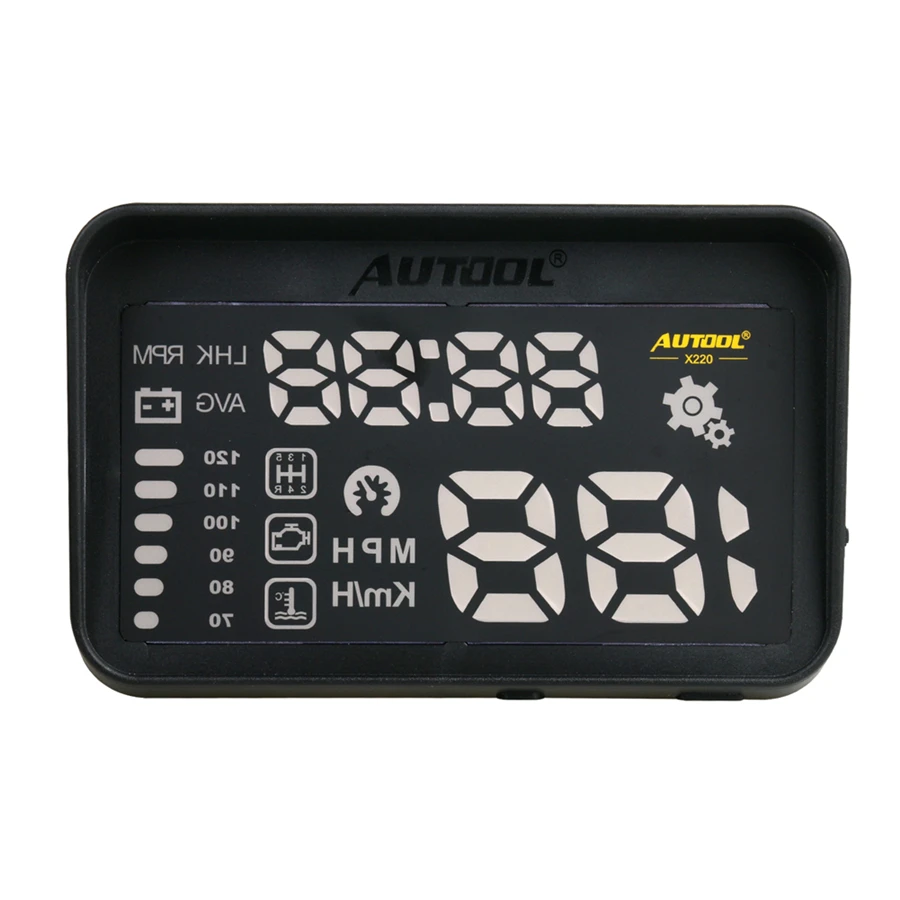 2017 Newly AUTOOL X220 Car HUD Head-Up Display OBDII Speed Warning Water Temperature KMH/MPH Digital Speedometer | Автомобили и
