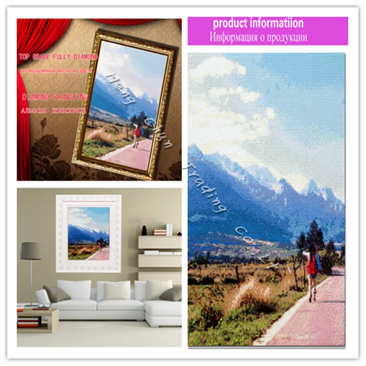 5D алмазная вышивка Земля идиллической красоты Кристальные квадратные алмазные