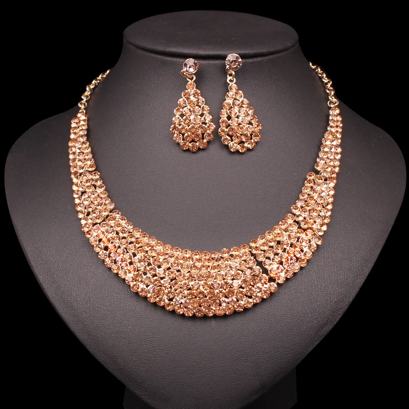 Fashion Gold Color Chain Women Bar Necklace Jewelry With Stones Boho Statement Rhinestones Chokers Chunky Accessories | Украшения и