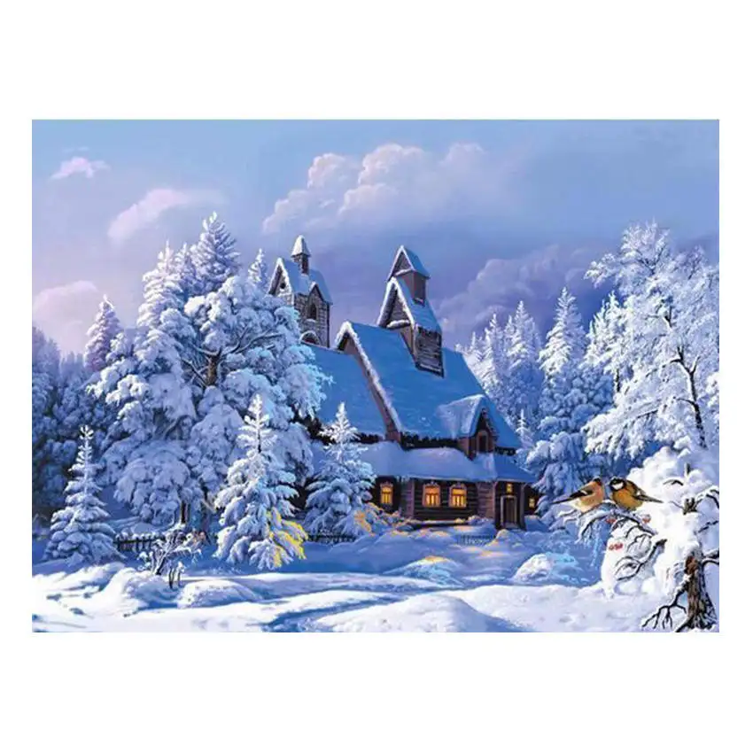 cabin Painting Diy живопись по номерам, картины по номерам, Настенная картина, поезд Цифровая живопись маслом - Цвет: cabin Painting