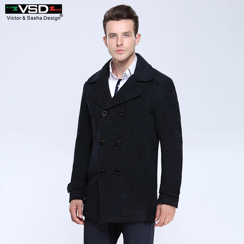 VSD Шерсть Смешанный костюм дизайн мужское шерстяное пальто качество