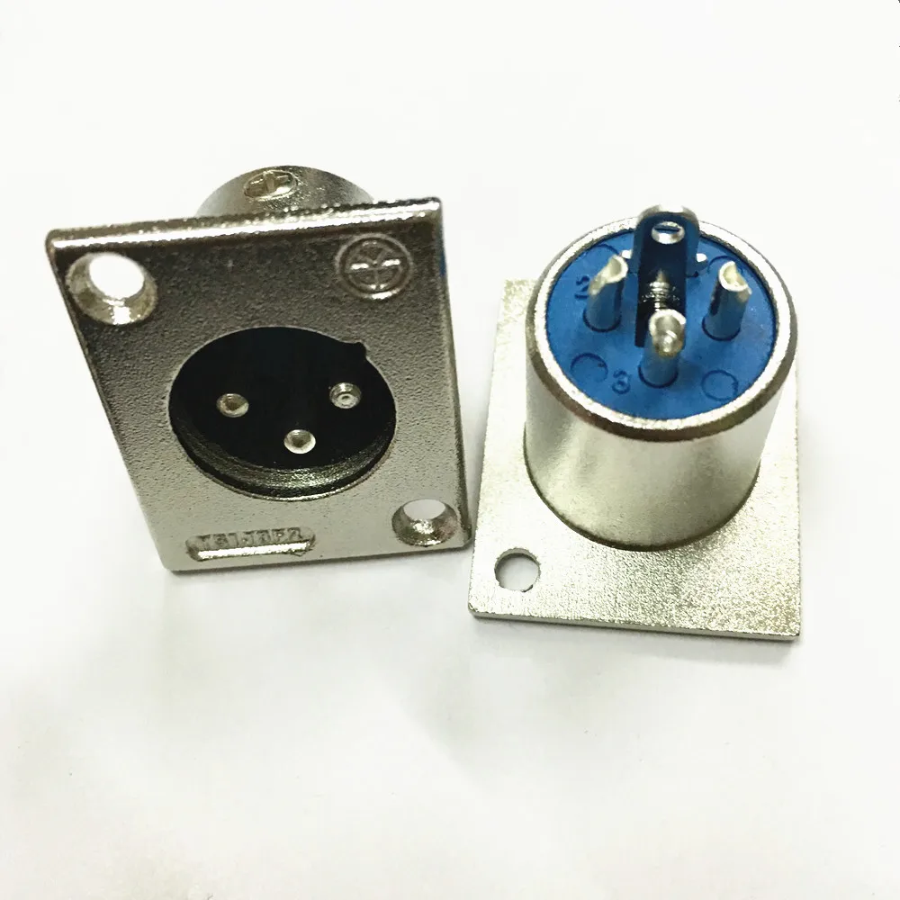 8 шт. 3 контактный разъем XLR для крепления на панели никелированный мама штекер