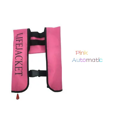 Pink 150N для взрослых, Макс. 150 кг, Автоматический надувной спасательный жилет, высокое качество, спасательный жилет для вождения и рыбалки, исключается CO2, жилет для подъемника - Цвет: Pink