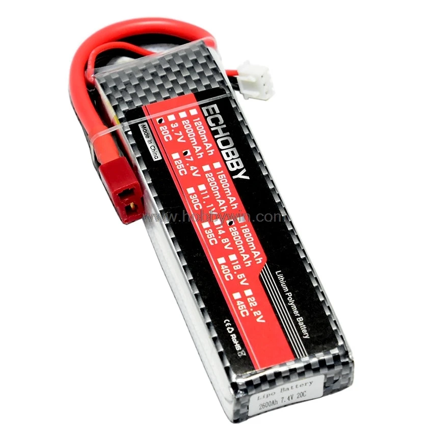 7 4 V/2S 2600mAh 20C литий полимерная батарея T plug Burst 40C радиоуправляемая модель