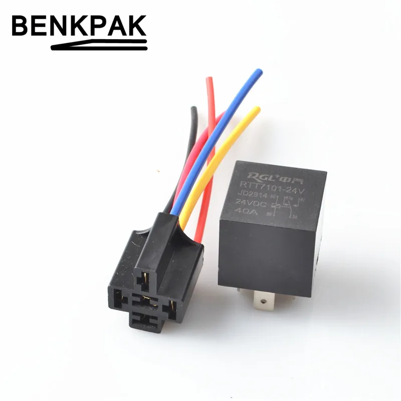 Автомобильное реле 5 контактов 12 в пост. Тока 24 40 А NC 30A с проводов|automotive relay|relay