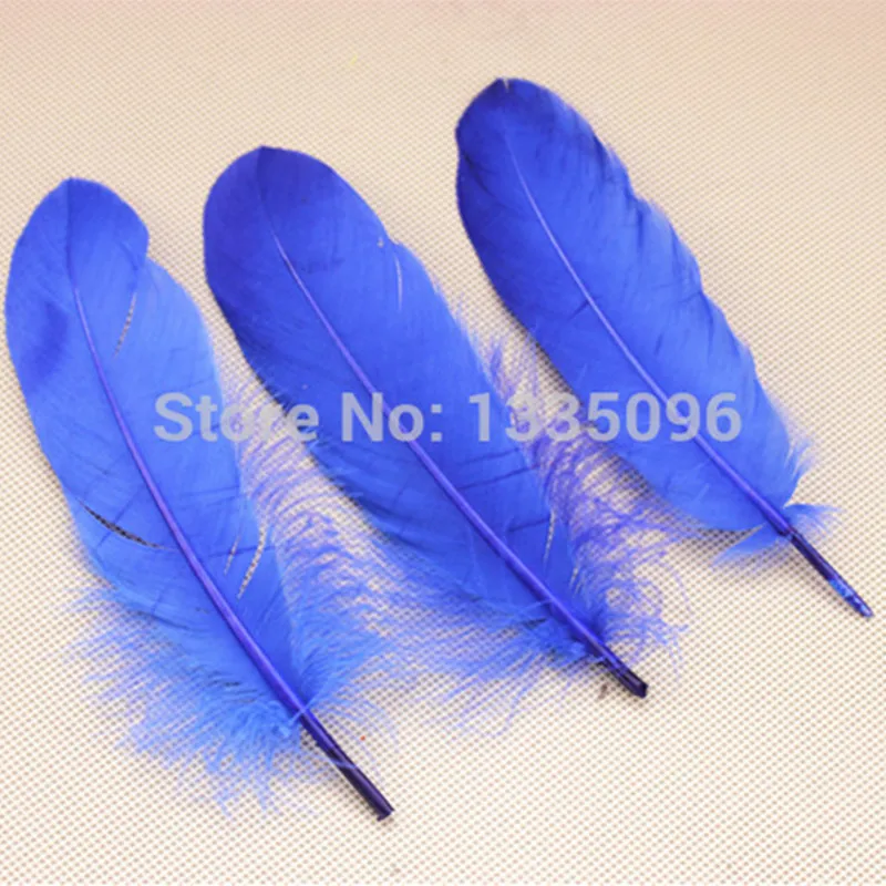 Бесплатная доставка! 50 шт./синяя шапка с гусиными перьями от шести до восьми