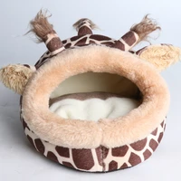 plush soft cat small dog house bed cage for dogs mini animal mice rat nest bed hamster house small pet products