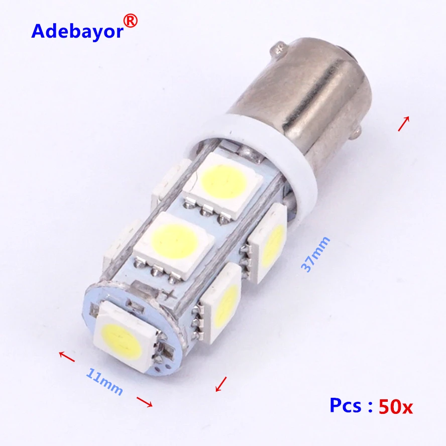 500X Авто BA9S t11 9SMD 6523 1895 W6W T4W 9 led smd 5050 светильник 12V рулевой указатель поворота панель