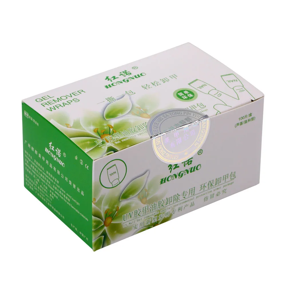 100 шт. лак для ногтей легко очищающий обертывания УФ-гель удаления инструменты