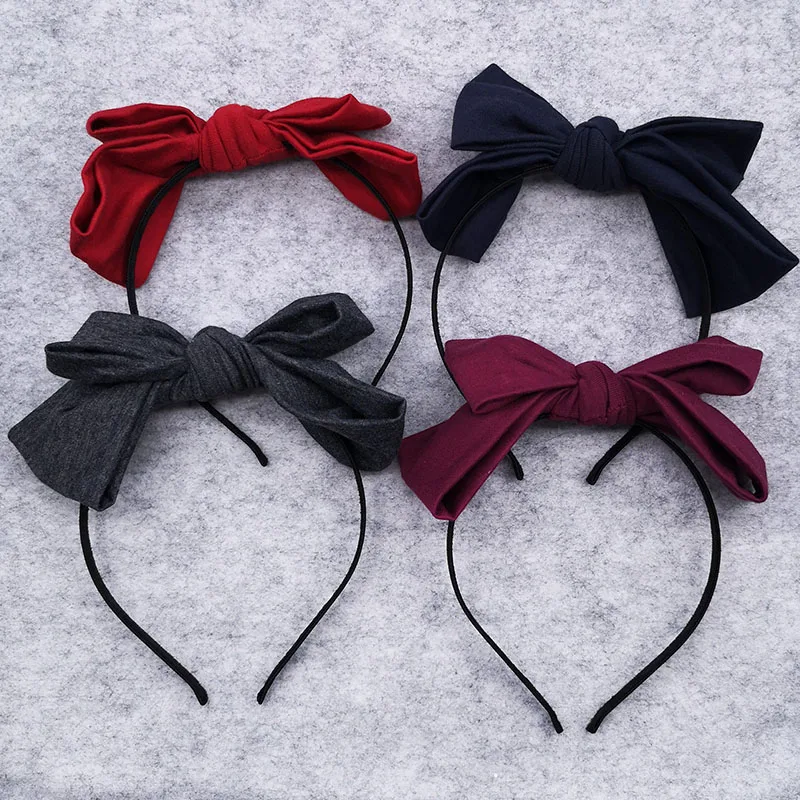 GZHilovingl Girls Big Bow Cotton Hairbands Hair Hoops 2019 New Kids Childs Summer Cute Headwear Accessories Handmade | Детская одежда и