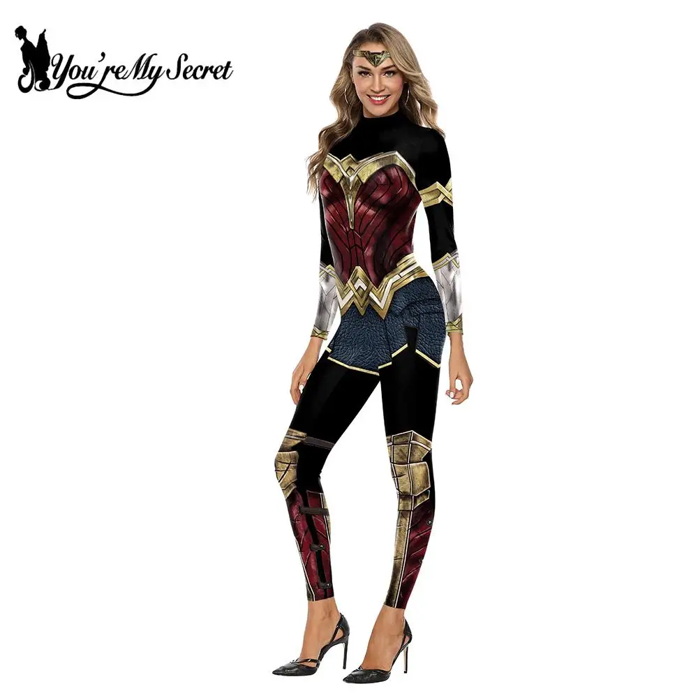 [You're My Secret] костюм для косплея wonder woman, костюм Лига Справедливости, костюм принцессы Дианы, боди, комбинезон с 3D принтом