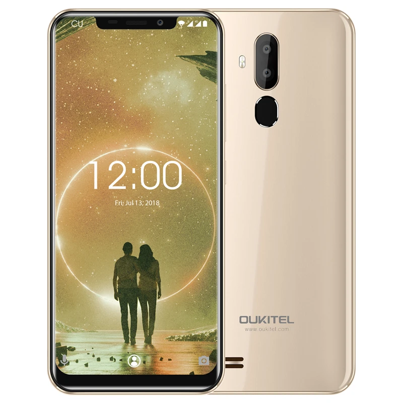 Oukitel C12, 2 ГБ, 16 ГБ, смартфон с функцией распознавания лица, Android 8,1, MTK6580, четыре ядра, 6,18 дюймов, 19:9, 8 Мп, 5 МП, 3300 мАч, OTA, отпечаток пальца, сотовый телефон