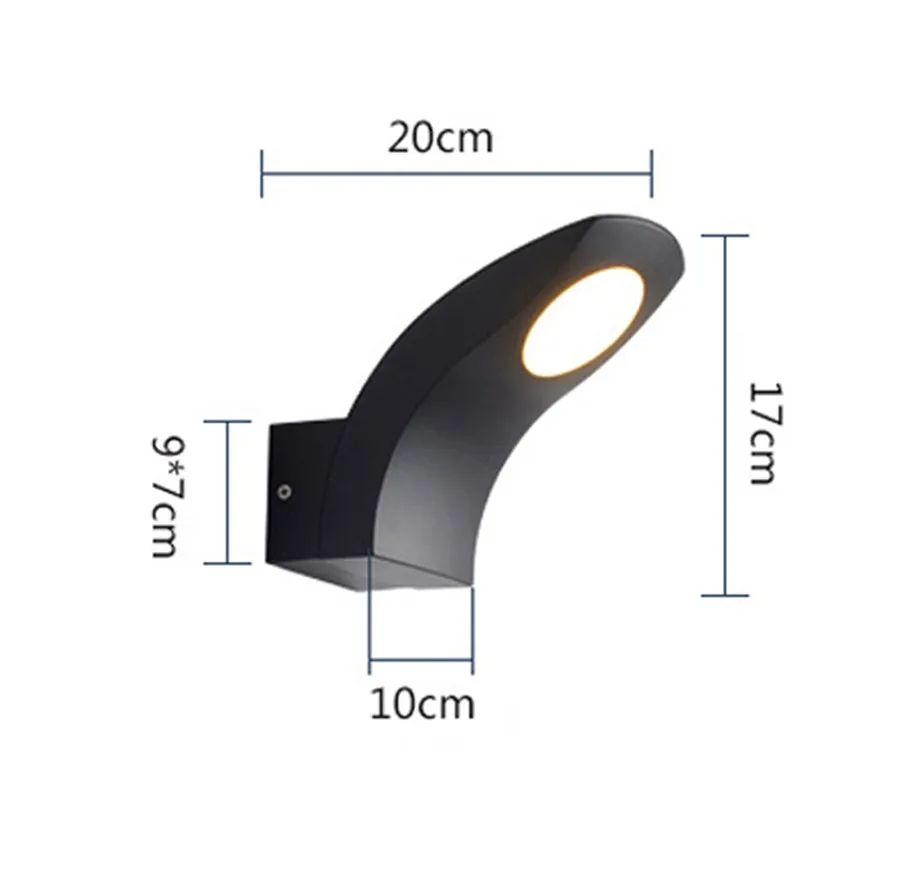 Type D 10W Thrisdar дизайн открытый сад светодиодный крыльцо настенный светильник прохода передней двери водонепроницаемые настенные лампы балкон вилла наружные настенные лампы - Испускаемый цвет: Type D 10W