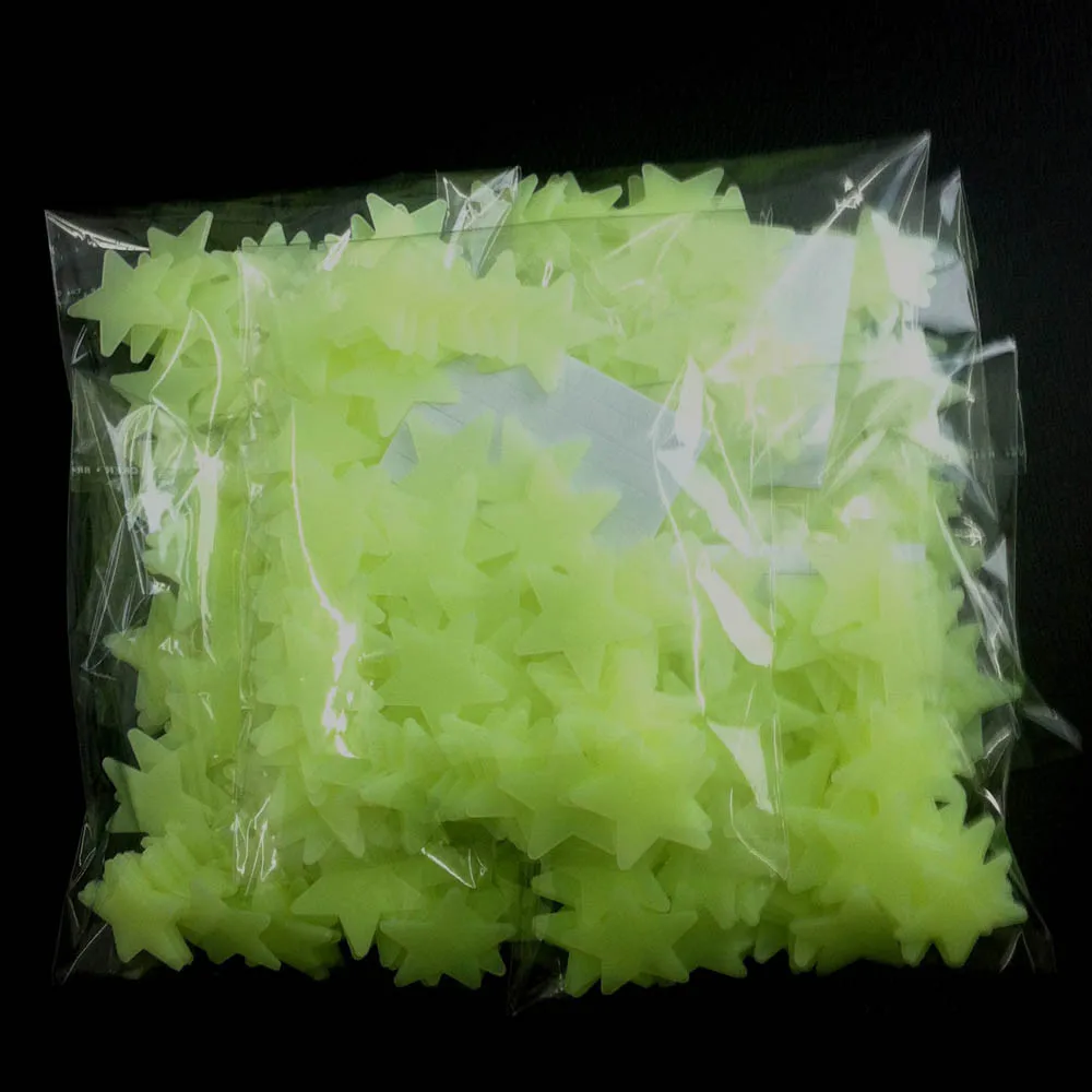 100 шт стикер на стену s для детской комнаты красивый флуоресцентный светится в