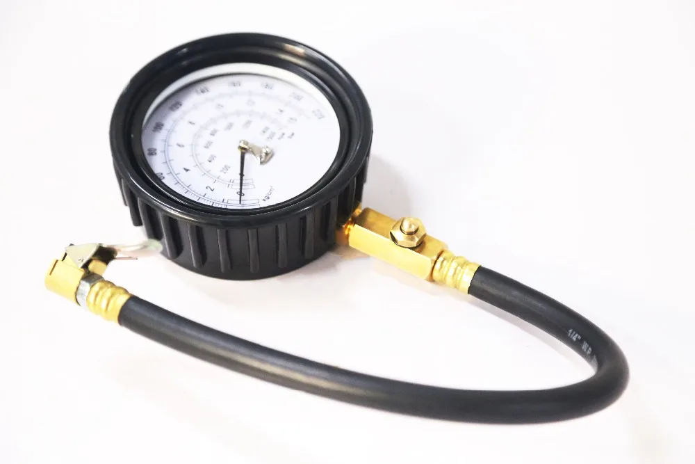 LEMATEC Pro измеритель давления в шинах с гибким шлангом CE 220PSI мембранный манометр