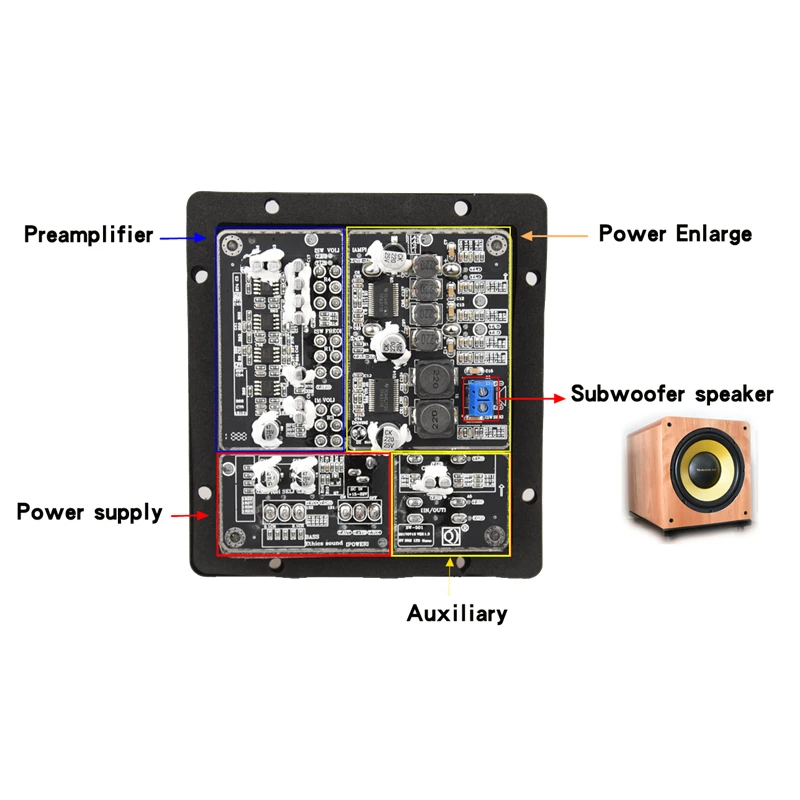 HIFIDIY AUDIO speakers 2.1 Subwoofer Speaker Amplifier Board TPA3118 Audio 30W*2+60W Sub AMP With Independent 2.0 Output