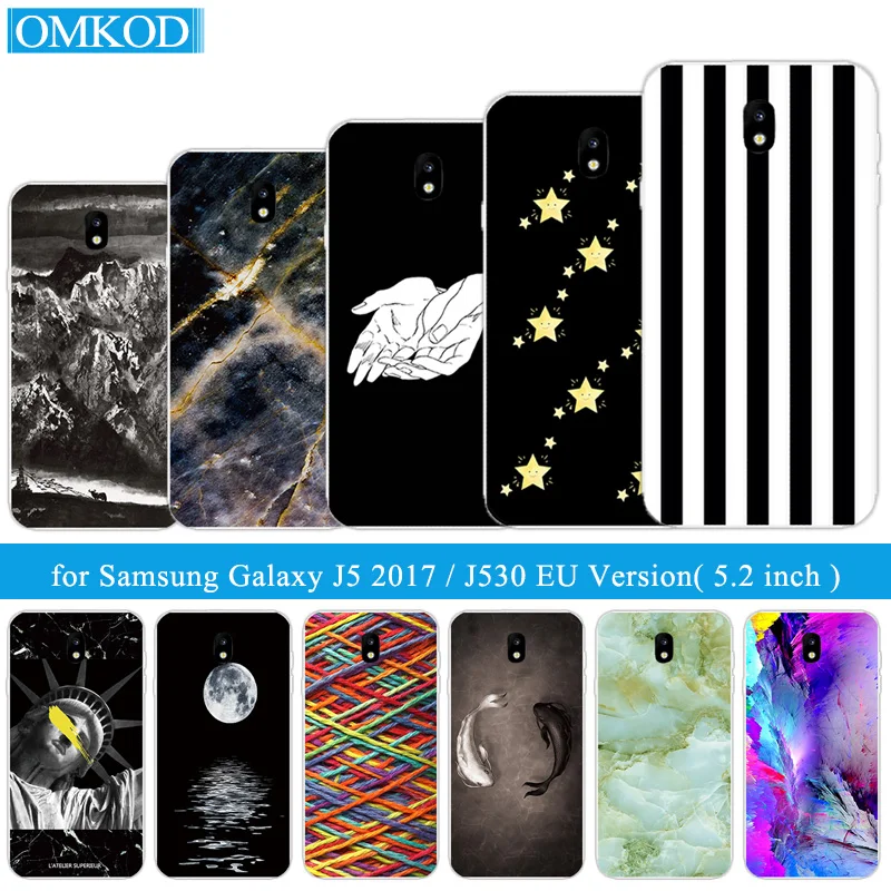 Для Samsung Galaxy J5 2017 силиконовые чехлы для телефонов из ТПУ с рисунком рыбы 5 2 J530F Pro