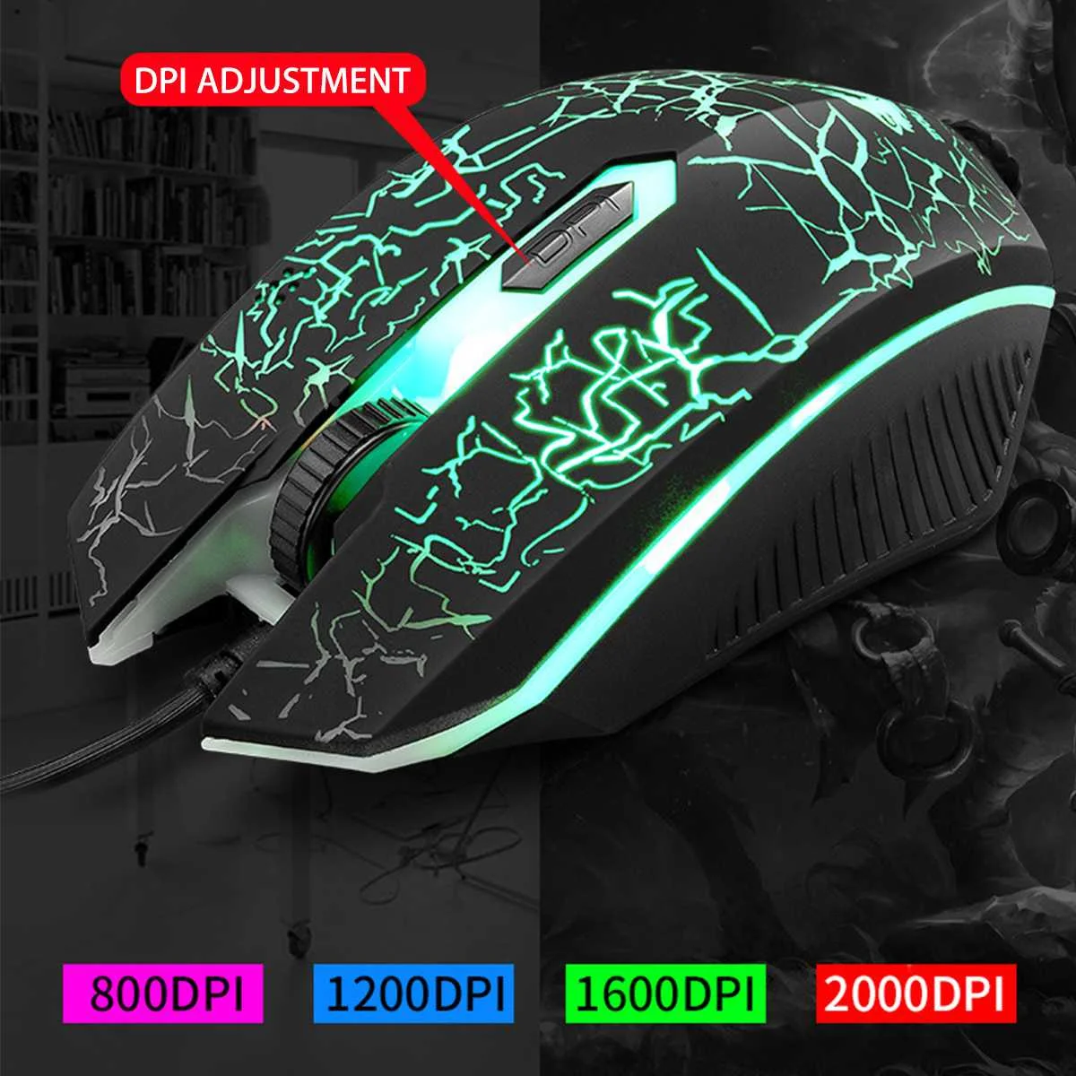 Клавиатура USB с радужной подсветкой эргономичная игровая клавиатура 104 кнопками