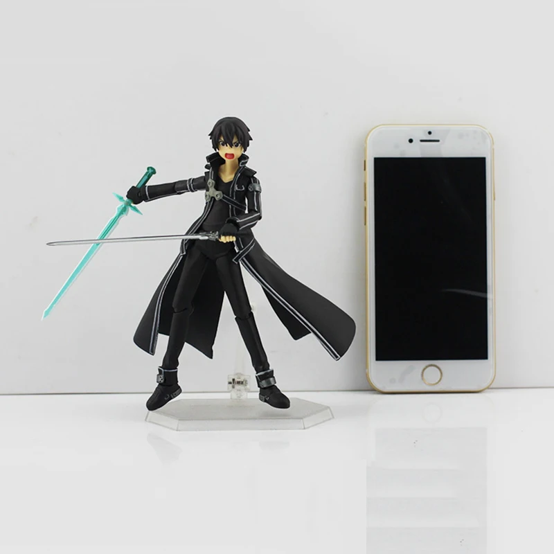 Экшн фигурка киригая из аниме мастера меча 15 см|kirito figma|action figureart online |