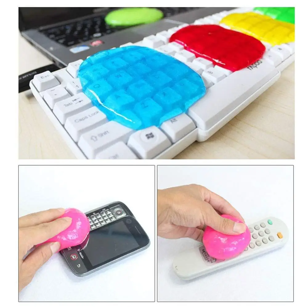 Keyboard Cleaner Cleaning Gel Sticky Jelly Dust Set Guitar Computer Car Laptop Cyber Putty Super Silica | Дом и сад