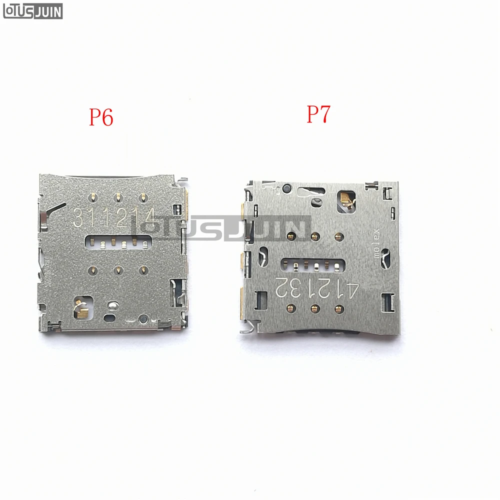 

10 шт., гнездо для чтения Sim-карт Huawei P6/P7