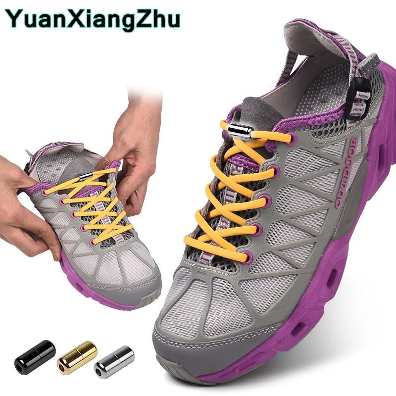 

New Semicircle Shoelaces Sneakers No Tie Shoelace Quick Elastic Locking Shoe laces Kids Adult Women Men Shoes lace Strings