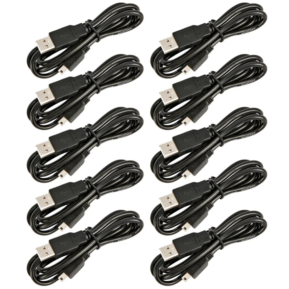 

Кабель для зарядки Mini USB, 10 шт./лот, для контроллера Sony PS3, с ручкой, аксессуары для беспроводных контроллеров, Прямая поставка
