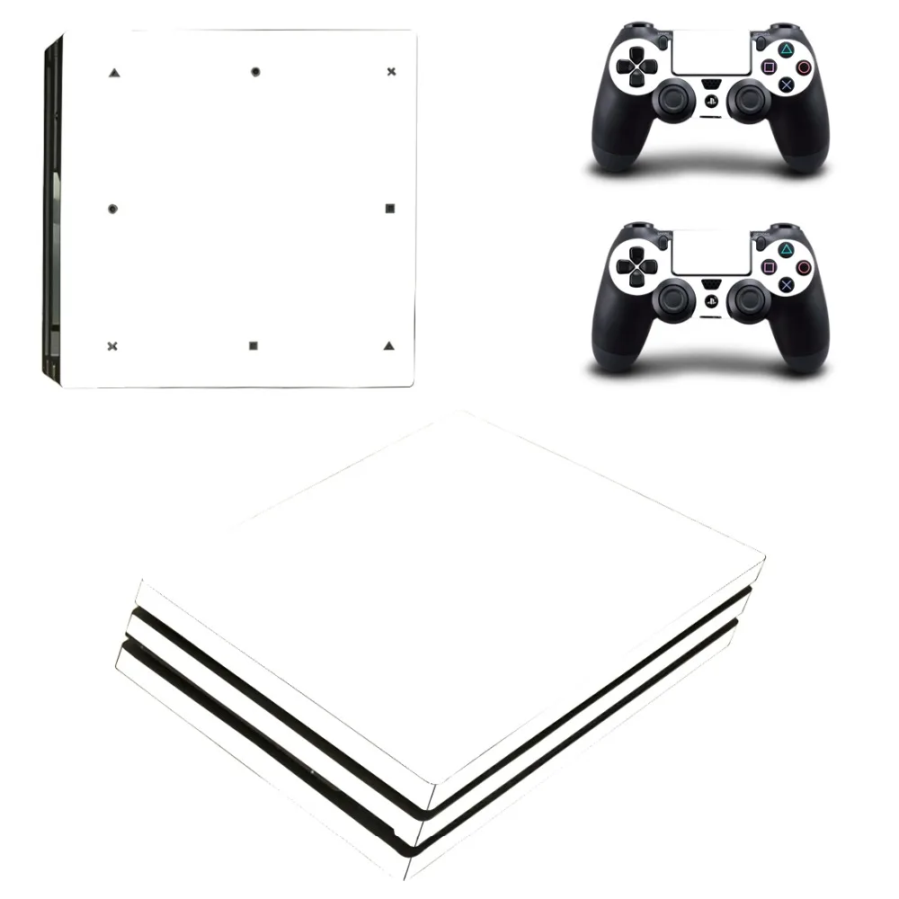 Виниловая наклейка на кожу для консоли Sony Playstation 4 и 2 контроллеров PS4 Pro чистый