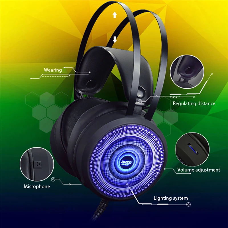 TTLIFE За-Ear Стерео Игры Гарнитура Объемного Звука Pro Наушники с Функция вибрации