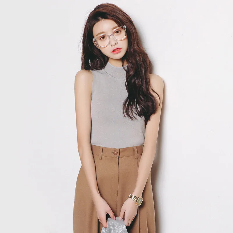 Женский тонкий свитер DHfinery однотонный трикотажный жилет из ледяного шелка с