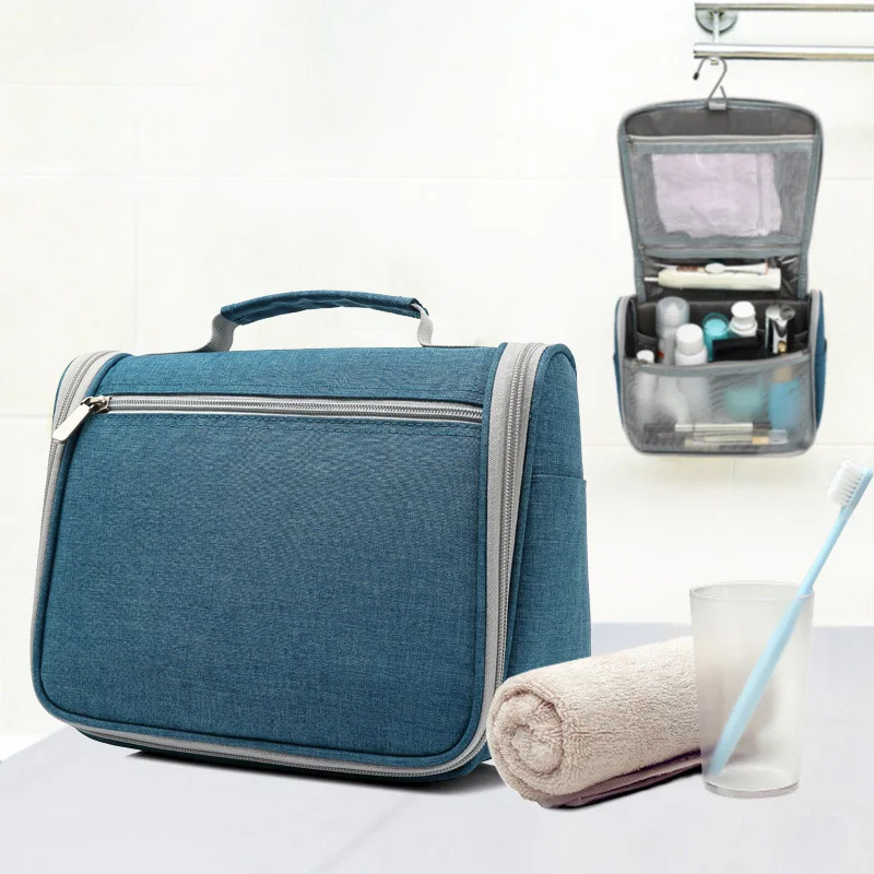 Подвесная дорожная косметичка женская сумка для макияжа на молнии вместительный