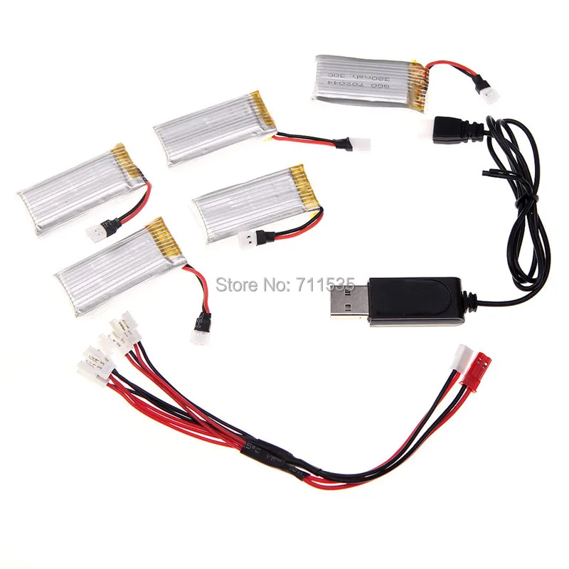 

3.7V 250Mah Lipo Battery USB Cable Charger Parts For UDI U816 U816A JXD JD-385 JD 385 V966 HM-Mini CP-Z-17 4CH 2.4G UFO Xcopter