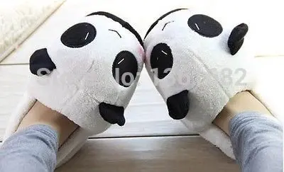 New Women Ladies Cute Panda Winter Warm Soft Plush Antiskid Indoor Home Slippers E6277 | Обувь