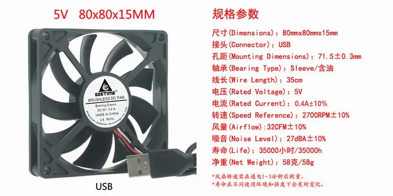 DC 5V 12V 24V 8 CM 80MM 80X80X15 cm блок питания шасси Бесщеточный Охлаждающий
