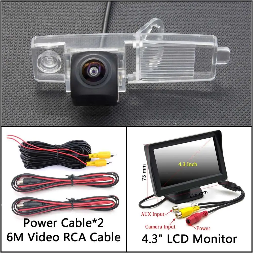 Cam Add 4.3 inch LCD 175 градусов HD камера заднего вида Камера для Toyota Highlander 2003 2004 2005 2006 2007 2008 2009 2010 2011 2012 автомобильный монитор - Название цвета: Cam Add 4.3 inch LCD