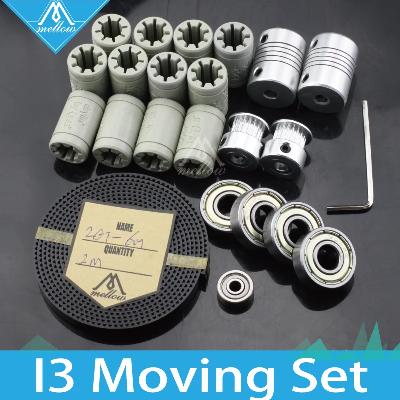 3d принтер reprap i3 движение комплект GT2 шкив 608zz подшипник, пластик lm8uu RJ4JP-01-08, 624zz подшипник